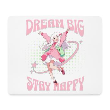 Dream big stay happy - positive Vibes Anime Shirt - Tapis de souris (format paysage) - blanc - Devant