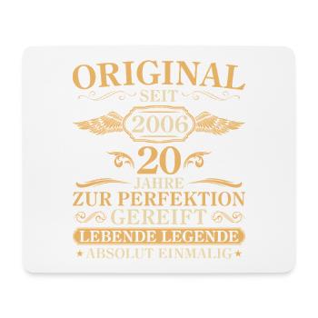Original 2006 Jahrgang 20. Geburtstag Geschenk - Mousepad (Querformat) - Weiß - Vorne