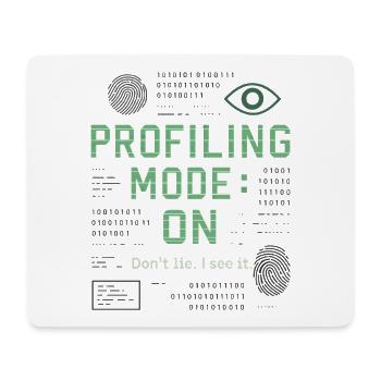 Profiling Mode: ON – True Crime & Mindhunter Shirt - Mouse Pad (horizontal) - white - Front