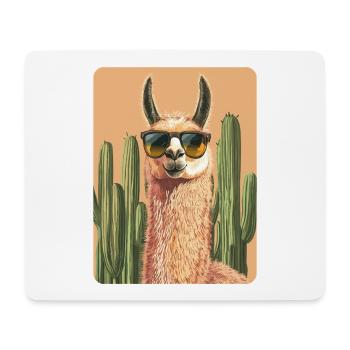 Lama - Mousepad (Querformat) - Weiß - Vorne