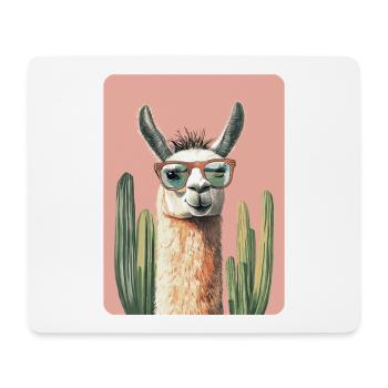 Lama - Mousepad (Querformat) - Weiß - Vorne