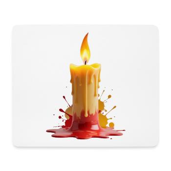 Flame Kiss Candle Art - Mouse Pad (horizontal) - white - Front
