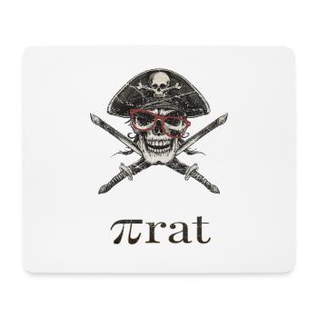 Nerd Pirat – Kluge Köpfe kapern besser - Mousepad (Querformat) - Weiß - Vorne