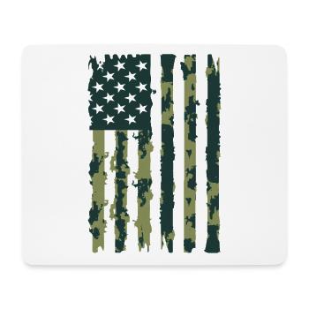 USA Flagge Camo Camouflage Militär Army - Mousepad (Querformat) - Weiß - Vorne