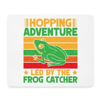Frog Catcher Hopping Adventure Frog - Mousepad (Querformat) - Weiß - Vorne