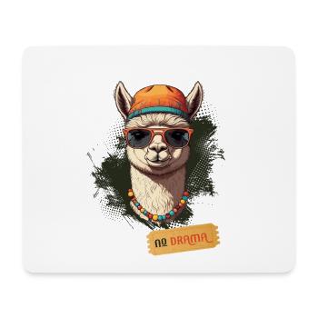 No Drama Llama  - Mousepad (Querformat) - Weiß - Vorne