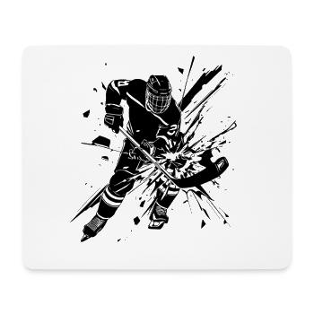 Art du joueur de hockey - Tapis de souris (format paysage) - blanc - Devant
