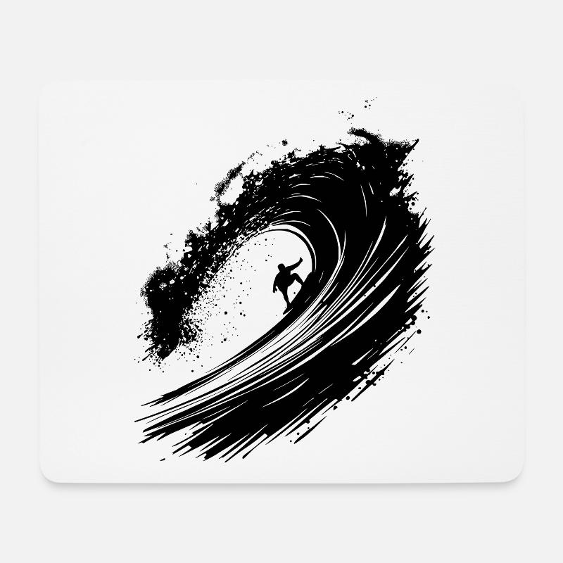 Surfen Energisch Surfer Design Surfen - Mousepad (Querformat) - Weiß