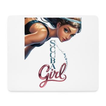 Scuba Girl Taucherin Design - Mousepad (Querformat) - Weiß - Vorne