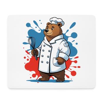 Bärenkoch Design - Mousepad (Querformat) - Weiß - Vorne