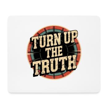 Retro Grunge – Turn Up The Truth - Mousepad (Querformat) - Weiß - Vorne