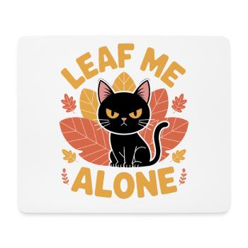 Chat Automne Drôle Laissez-moi tranquille - Tapis de souris (format paysage) - blanc - Devant