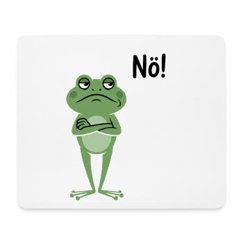 Skeptical frog with nope saying - Mouse Pad (horizontal) - white - Front