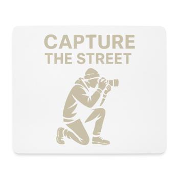 Capture de la rue – Chemise de photographie de rue - Tapis de souris (format paysage) - blanc - Devant