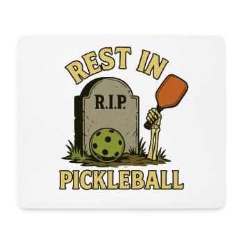 Skeleton Pickleball Halloween Motif Funny - Mouse Pad (horizontal) - white - Front