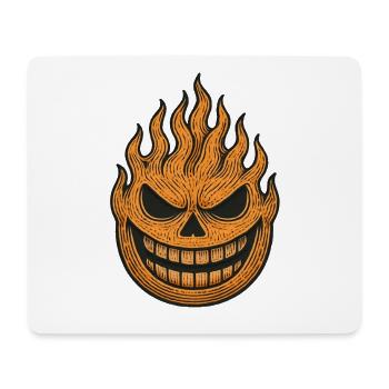 Halloween pumpkin flame design - Mouse Pad (horizontal) - white - Front