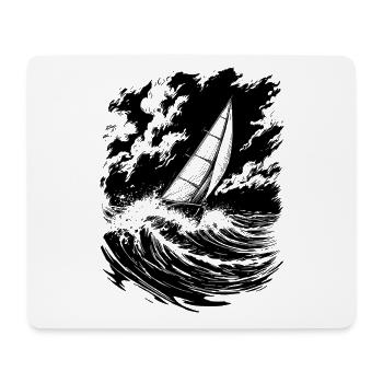 Energischer Segel Illustration Matrose - Mousepad (Querformat) - Weiß - Vorne