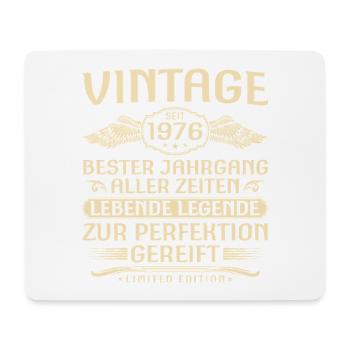Vintage seit 1976 Jahrgang - 50. Geburtstag - Mousepad (Querformat) - Weiß - Vorne