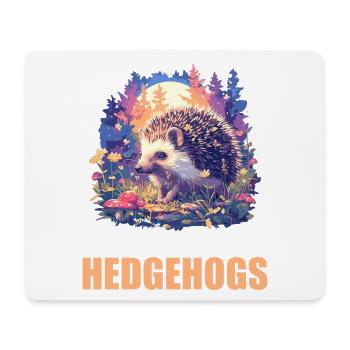 Igel - Mousepad (Querformat) - Weiß - Vorne