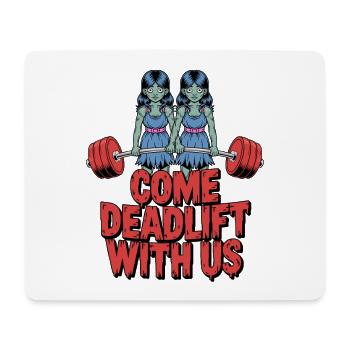 Zombie Gym: Deadlift mit uns - Mousepad (Querformat) - Weiß - Vorne