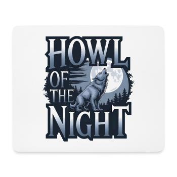 Wolf – Howl of the Night - Mousepad (Querformat) - Weiß - Vorne