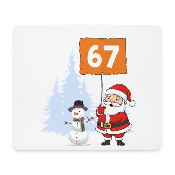 Santa67 Countdown Xmas Sign - Mouse Pad (horizontal) - white - Front
