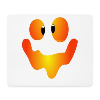 lustiges Kürbis Gesicht Halloween Shirt Outfit Top - Mousepad (Querformat) - Weiß - Vorne