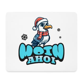 Moin Ahoi mit Möwe - Mousepad (Querformat) - Weiß - Vorne