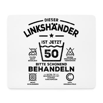 Linkshänder Schonend behandeln - 50. Geburtstag - Mousepad (Querformat) - Weiß - Vorne