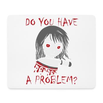 Anime Manga Otaku Kawaii Couteau de sang Halloween - Tapis de souris (format paysage) - blanc - Devant