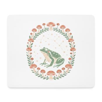 Frog and mushrooms starry sky - Mouse Pad (horizontal) - white - Front