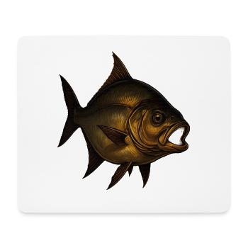 Poisson majestueux au crépuscule - Tapis de souris (format paysage) - blanc - Devant
