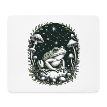 Kosmischer Frosch Mit Sternbildern Und Pilzen - Mousepad (Querformat) - Weiß - Vorne