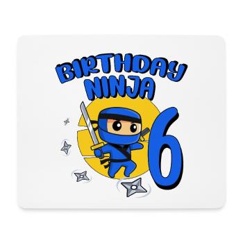 Birthday Ninja 6 Year Old Birthday Party Gift - Mousepad (Querformat) - Weiß - Vorne