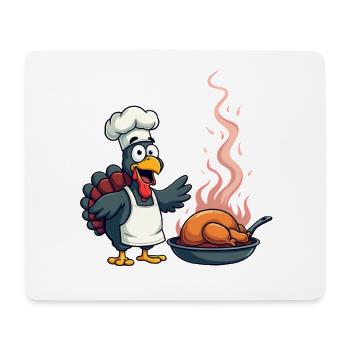Thanksgiving Turkey Cook - Mouse Pad (horizontal) - white - Front