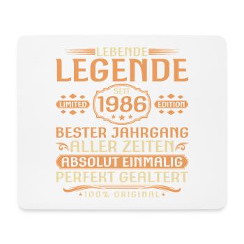 40. Geburtstag - Legende seit 1986 Jahrgang - Mousepad (Querformat) - Weiß - Vorne