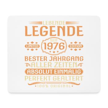 50. Geburtstag - Legende seit 1976 Jahrgang - Mousepad (Querformat) - Weiß - Vorne
