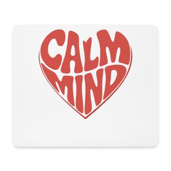 Calm Mind – Retro Herz Design - Mousepad (Querformat) - Weiß - Vorne