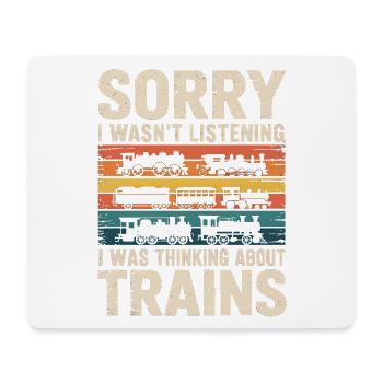 Train Retro Humor Motif - Mouse Pad (horizontal) - white - Front