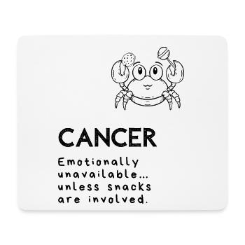 Cute Cancer Cartoon – Snack Therapist - Mouse Pad (horizontal) - white - Front