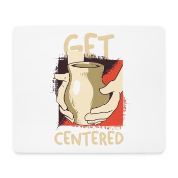 Moment café centré - Tapis de souris (format paysage) - blanc - Devant