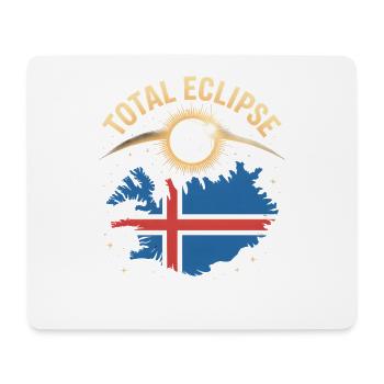 Totale Sonnenfinsternis Island 2026 - Mousepad (Querformat) - Weiß - Vorne