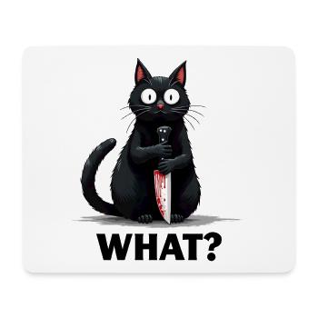 WHAT? Killer Cat - Mouse Pad (horizontal) - white - Front