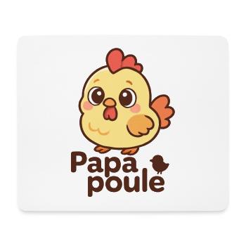 Papa Poule - Fête des Pères - Tapis de souris (format paysage) - blanc - Devant