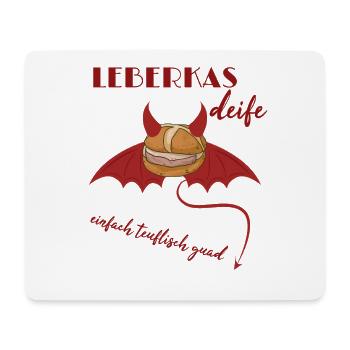Teuflische Leberkassemmel nicht nur zu Halloween - Mousepad (Querformat) - Weiß - Vorne