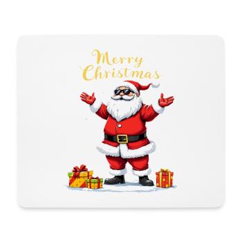 Merry Christmas Cooler Weihnachtsmann Geschenke - Mousepad (Querformat) - Weiß - Vorne