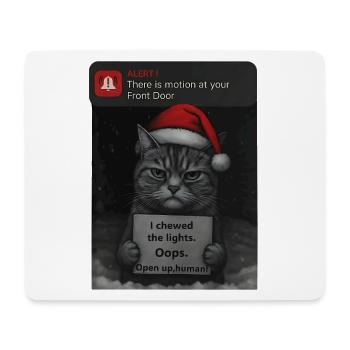 Chat Noël avec des chats drôles - Tapis de souris (format paysage) - blanc - Devant