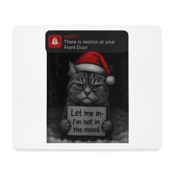 Chat Noël avec des chats drôles - Tapis de souris (format paysage) - blanc - Devant