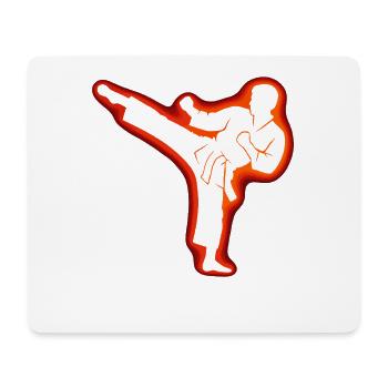Karate, Karatekämpfer, Kampfsport, Taekwondo - Mousepad (Querformat) - Weiß - Vorne
