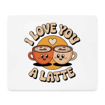 Je t’aime un latte - Tapis de souris (format paysage) - blanc - Devant